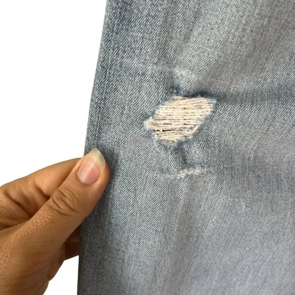 Vintage Y2K Light Blue Flare Leg Denim Low Rise Jeans 7 - Picture 14 of 16